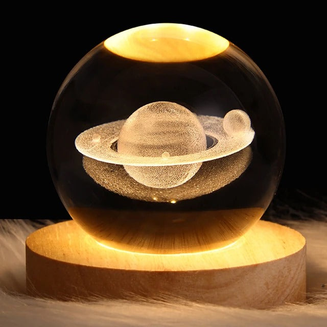 3D Galaxy Crystal Ball Lamp