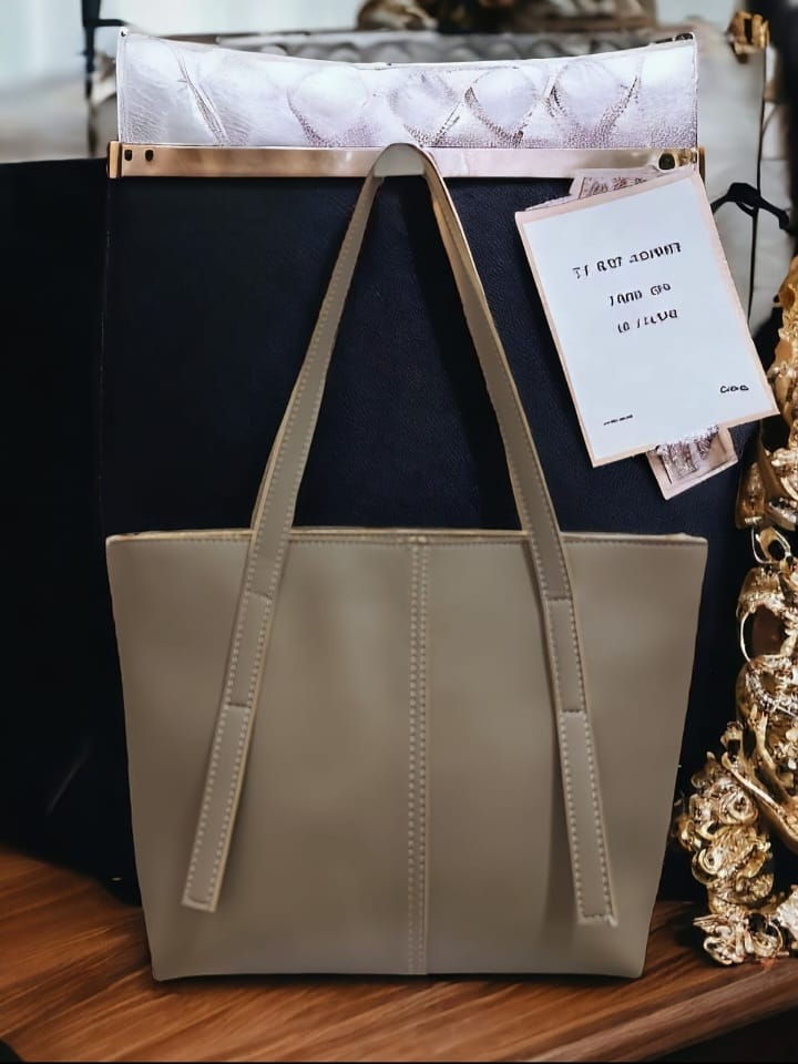 Minimalist shoulder tote bag