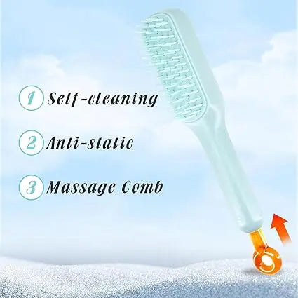 Self-Cleaning Anti-Static Hair Brush