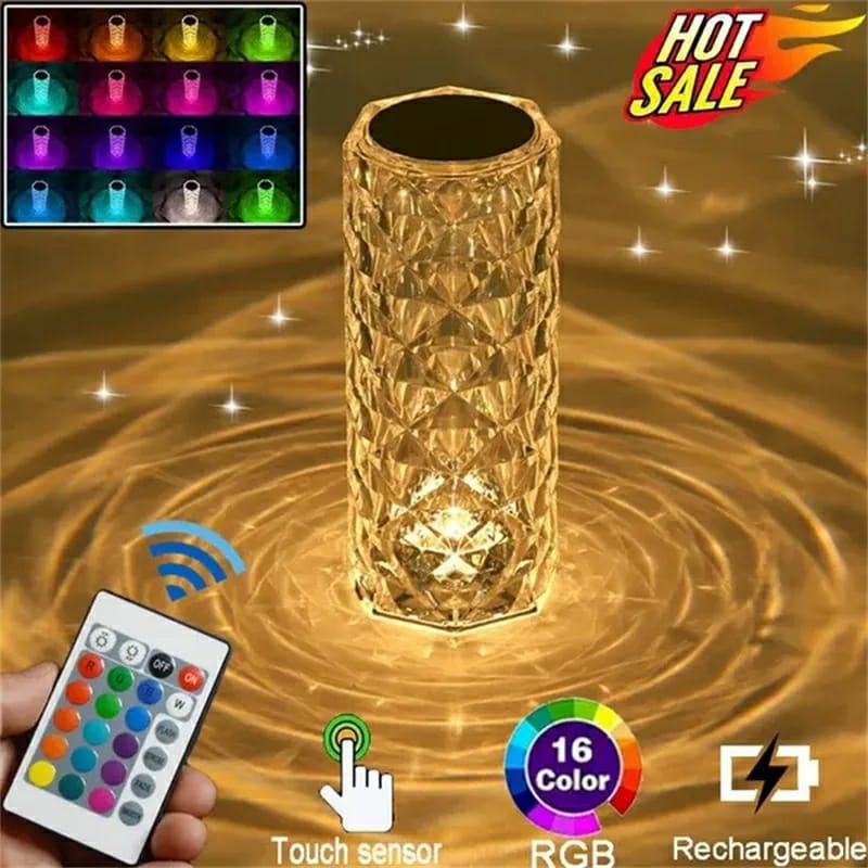 Crystal Lamp Rose Light Diamond Lamp